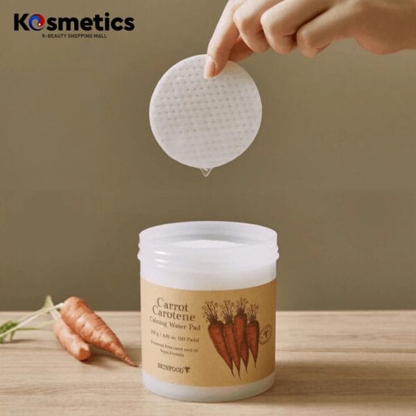 [SKINFOOD] Carrot Carotene Calming Water Pad 60pads - Image 3