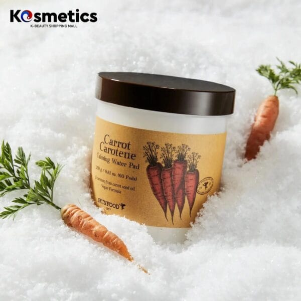 [SKINFOOD] Carrot Carotene Calming Water Pad 60pads - Image 4